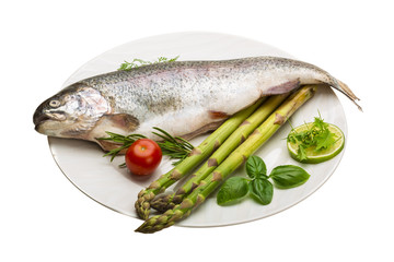 Fresh raw rainbow trout