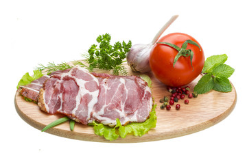 Bacon with vegetables