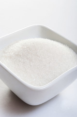 sugar on white background