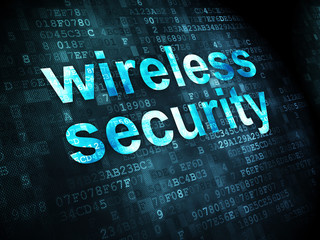 Obraz premium Safety concept: Wireless Security on digital background