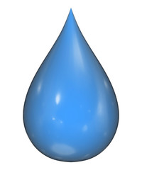 3D detailed illustration of a drop of water