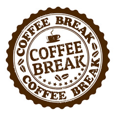 Coffee break stamp