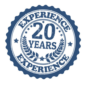 20 Years Experience stamp