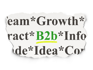 Business concept: B2b on Paper background