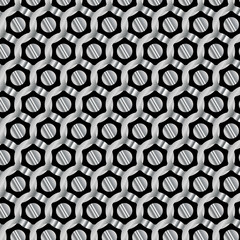 Hintergrund Muster aus Metallkreisen schwarz-weiss