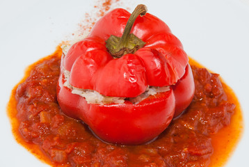 Oven tomato stuffed with mince meat