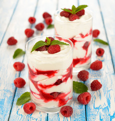 Raspberry dessert