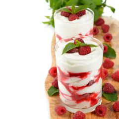Raspberry dessert
