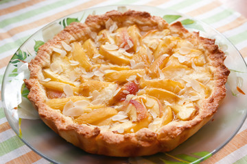 Homemade peach pie