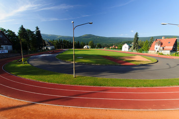 Arena sportowa, Szklarska Poręba, Sudety, Polska © Piotr Szpakowski