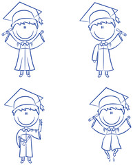 Graduation Cartoon Boy