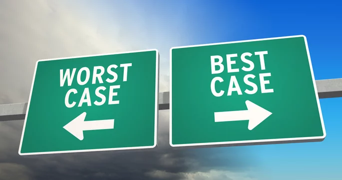 WORST CASE or BEST CASE Stock Illustration | Adobe Stock