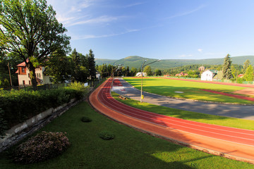 Arena sportowa, Szklarska Poręba, Sudety, Polska © Piotr Szpakowski