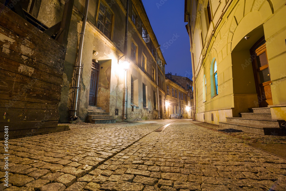 Canvas Prints Lublin old town at night, Poland