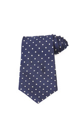Blue tie with white speck.