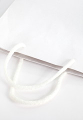 white shopping paper bag