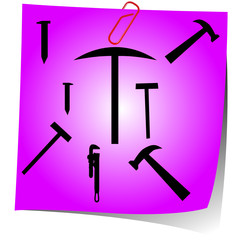 reminder with tools art vector illustration part two