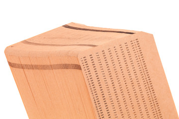 Stack of vintage unused computer punch cards