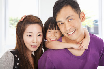 happy family with little girl