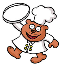 Cartoon bear chef