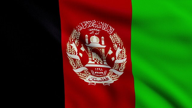 Flag of Afghanistan looping