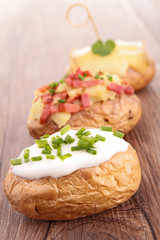 baked potato with cheese