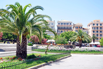 Fototapeta na wymiar park w Korfu, Grecja