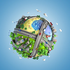 globe concept of the world and life styles