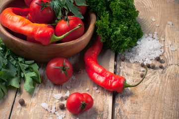 Bright summer vegetables