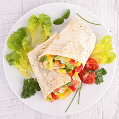 vegetable sandwich wrap