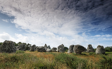 neolitic megaliths - menhirs in Carnac France