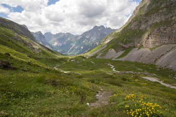 Fototapeta na wymiar Pastwiska na Col de la Vanoise