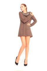 Model mit Oversize Pullover