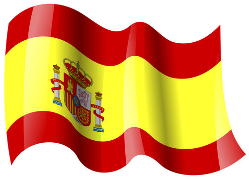 spanien fahne wehend germany flag waving