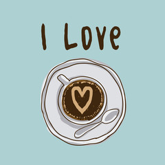 i love coffee design