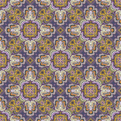 Modern Indian pattern with spiritual symbols