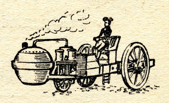 First automobile - Cugnot's "Fardier &agrave; vapeur"
