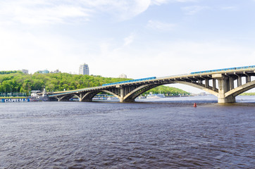 The bridge across the Dnieper. Kiev