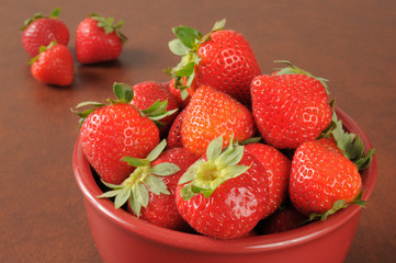 Bowl of fresh strawberries