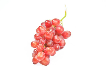 Red grapes isolated