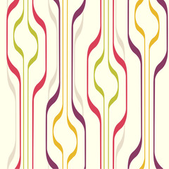 Retro stylized seamless pattern