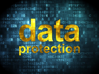 Obraz premium Safety concept: Data Protection on digital background