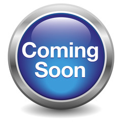 Coming soon icon. Blue