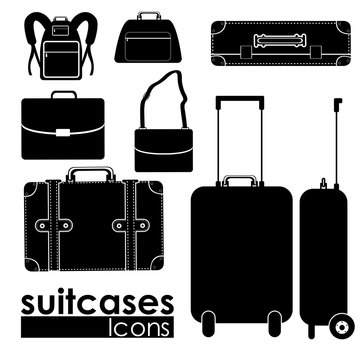  suitcases icons