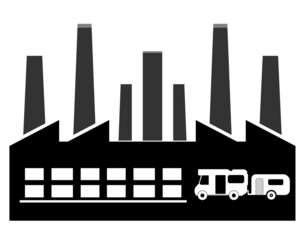 Obraz premium Usine de camping-car