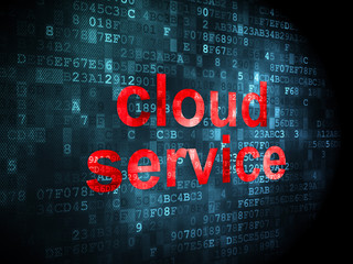 Obraz premium Cloud computing concept: Cloud Service on digital background