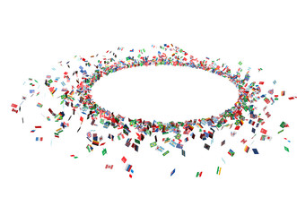 輪っかの万国旗