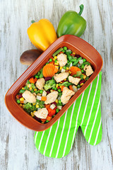 Casserole with vegetables and meat