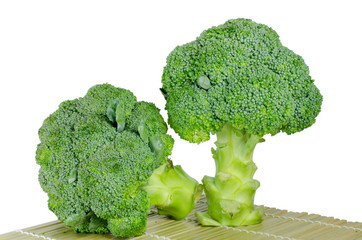 Broccoli on a white background