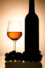 Bottle&wine glass